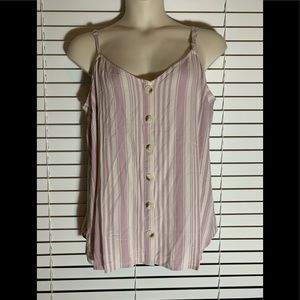 NWT LT Purple Stripes cotton top